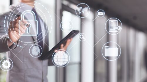 Cybersecurity and enterprise data protection with biometrics and encrypted files.